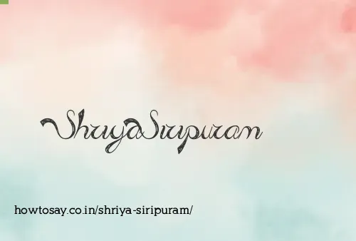 Shriya Siripuram