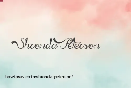 Shronda Peterson