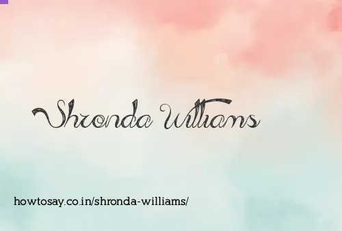 Shronda Williams