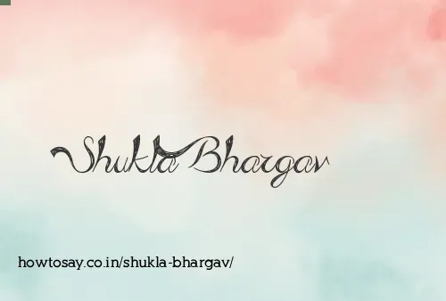 Shukla Bhargav