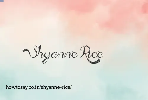 Shyanne Rice