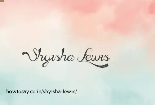 Shyisha Lewis