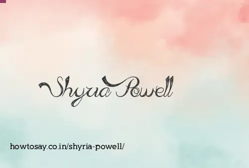 Shyria Powell