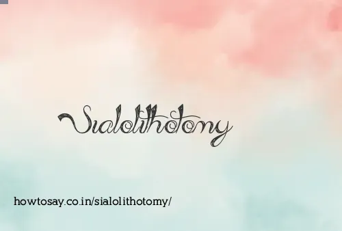 Sialolithotomy