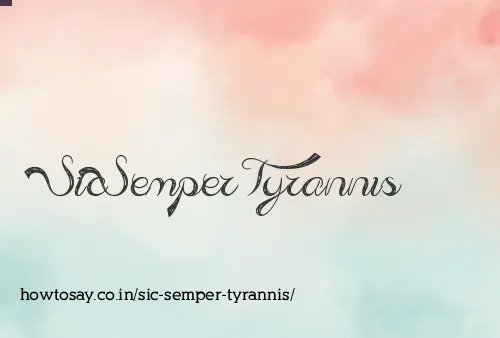 Sic Semper Tyrannis