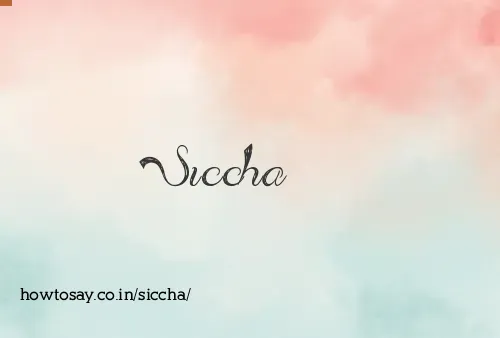 Siccha