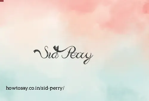 Sid Perry