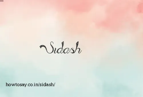 Sidash