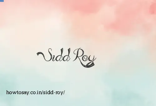 Sidd Roy