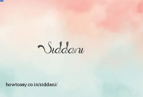 Siddani
