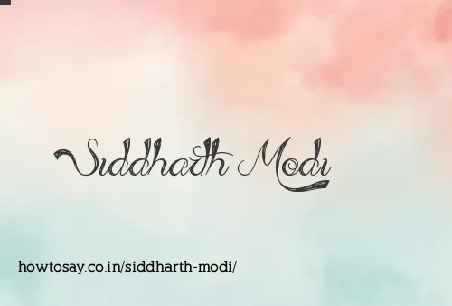 Siddharth Modi