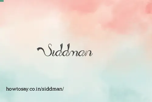 Siddman