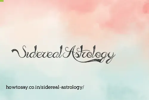 Sidereal Astrology