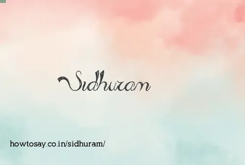 Sidhuram