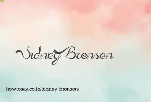 Sidney Bronson