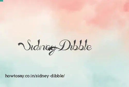 Sidney Dibble