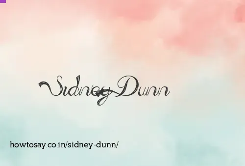 Sidney Dunn