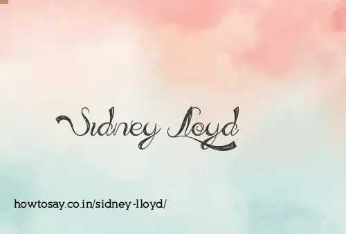 Sidney Lloyd