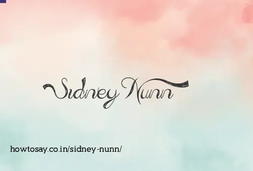 Sidney Nunn