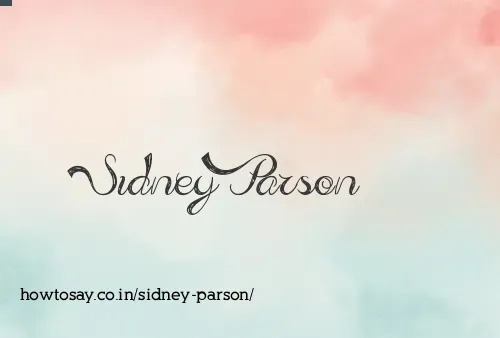 Sidney Parson