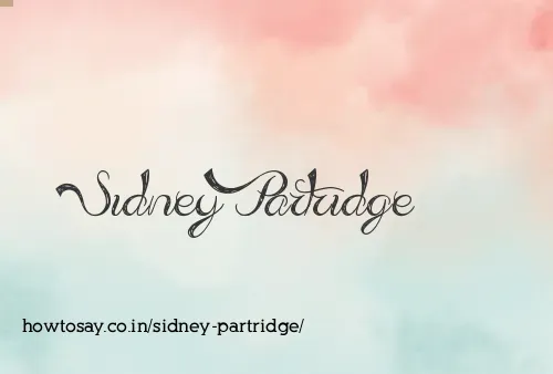 Sidney Partridge