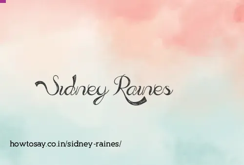 Sidney Raines