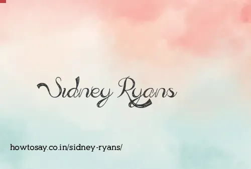 Sidney Ryans