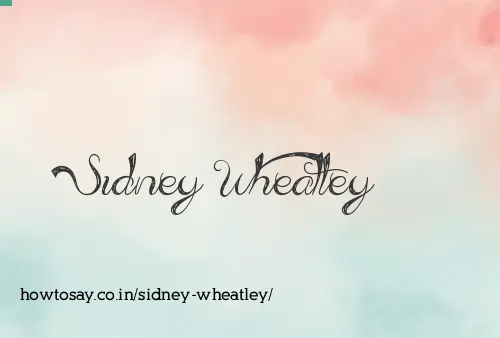 Sidney Wheatley