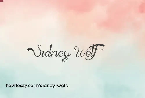 Sidney Wolf