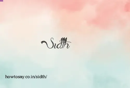 Sidth