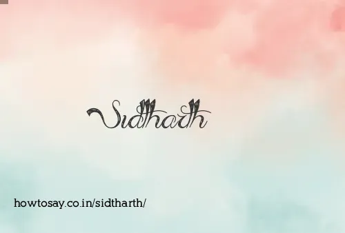 Sidtharth