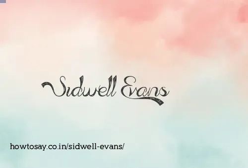 Sidwell Evans