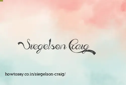 Siegelson Craig