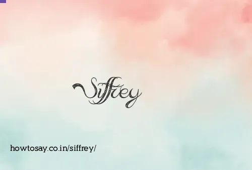 Siffrey