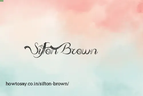 Sifton Brown