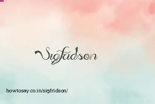Sigfridson