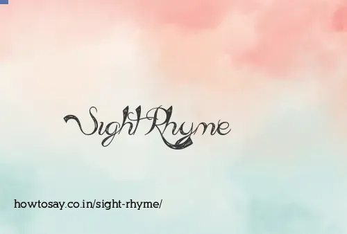 Sight Rhyme