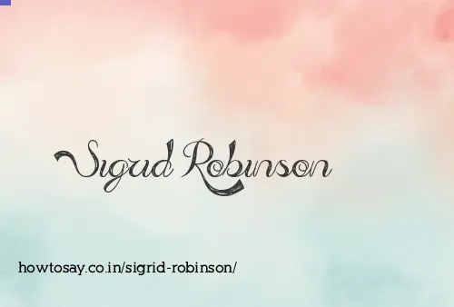 Sigrid Robinson