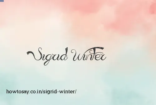 Sigrid Winter