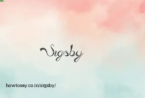 Sigsby
