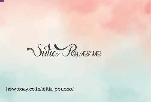 Siitia Pouono