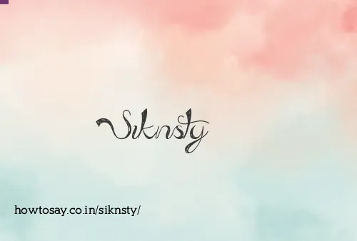 Siknsty