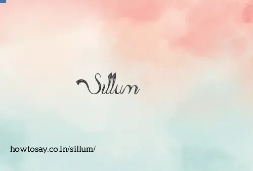 Sillum