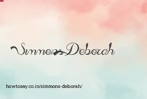 Simmons Deborah