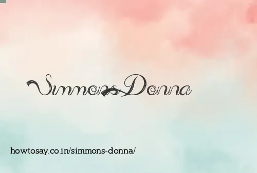 Simmons Donna