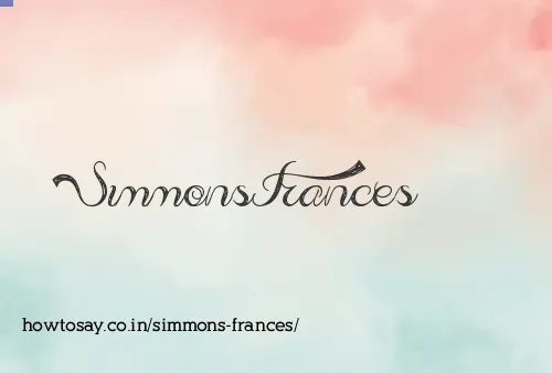 Simmons Frances