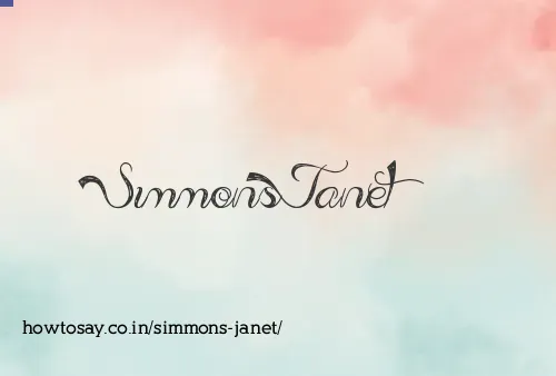 Simmons Janet