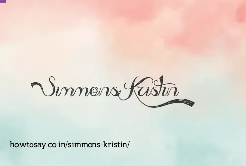 Simmons Kristin
