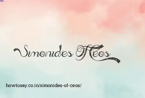 Simonides Of Ceos
