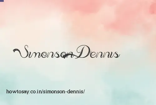 Simonson Dennis
